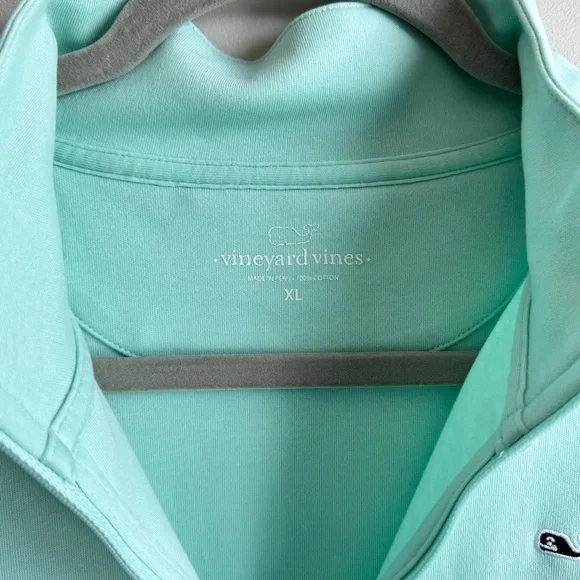 Vineyard Vines Mint Green Quarter-Zip Sweater Women’s Size XL - Picture 5 of 10